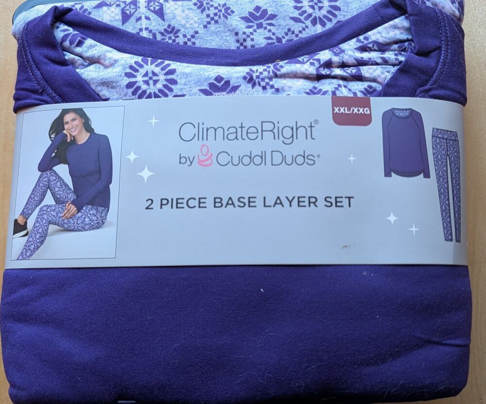 🧨NWT Women's XXL Cuddl Duds Base Layer Set